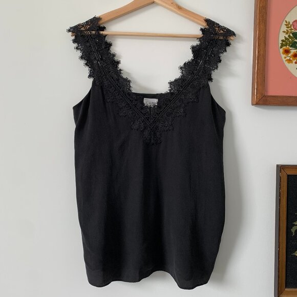 CAMI NYC | 100% Silk Camisole black lined - Picture 5 of 11